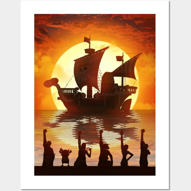 Straw Hat Pirate Wall Art by The Artz
